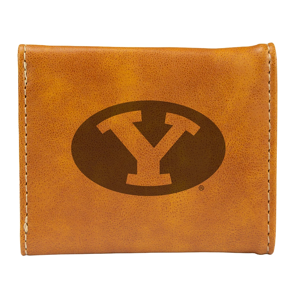 Brown BYU Cougars Trifold Wallet