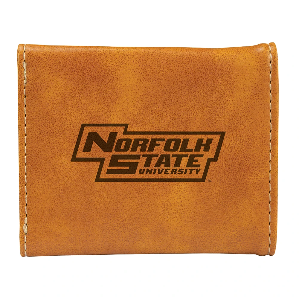 Brown Norfolk State Spartans Trifold Wallet