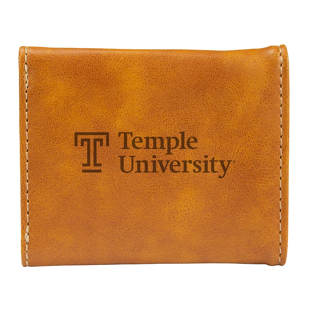 Brown Temple Owls Trifold Wallet