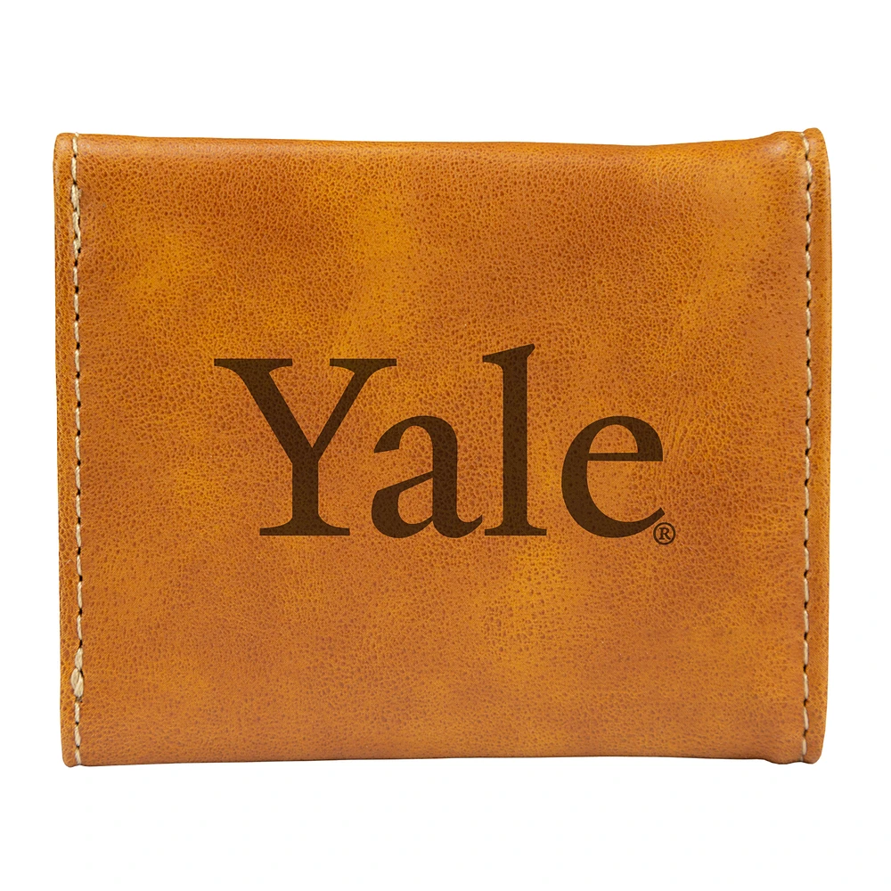 Brown Yale Bulldogs Trifold Wallet