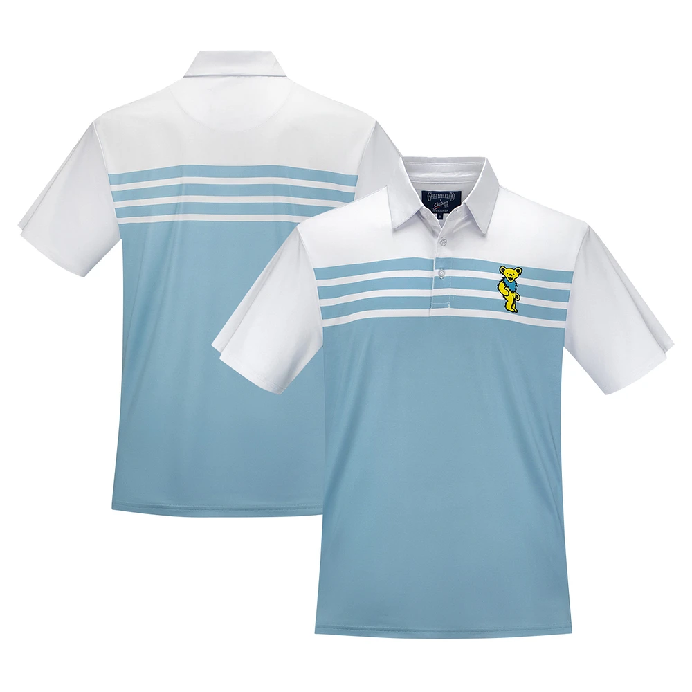 Men's Section 119 Light Blue The Grateful Dead Yellow Bear Polo