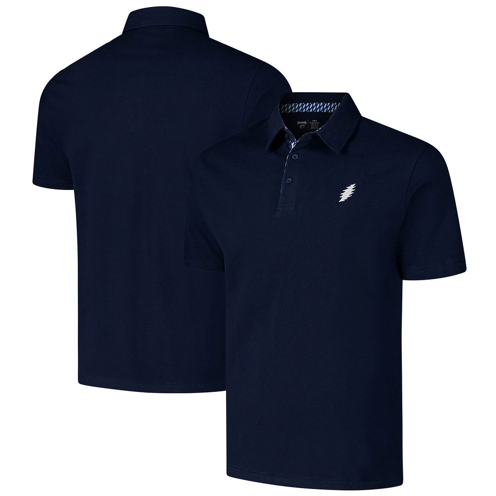 Men's Navy The Grateful Dead Bolts Pique Polo