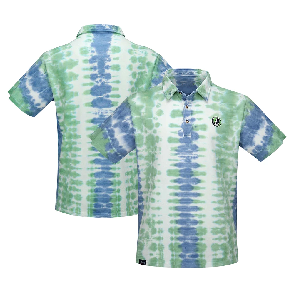 Men's Light Green The Grateful Dead Sunshine Daydream Tie-Dye Polo