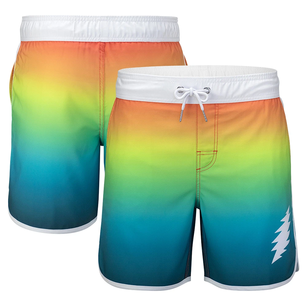 Men's The Grateful Dead Rainbow Gradient Bolt Board Shorts