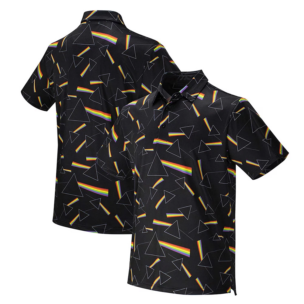 Men's Section 119 Black Pink Floyd All-Over Prism Polo
