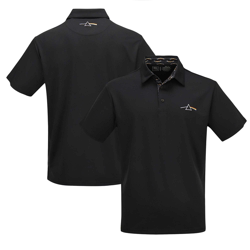 Men's Section 119 Black Pink Floyd Dark Side Of The Moon Polo