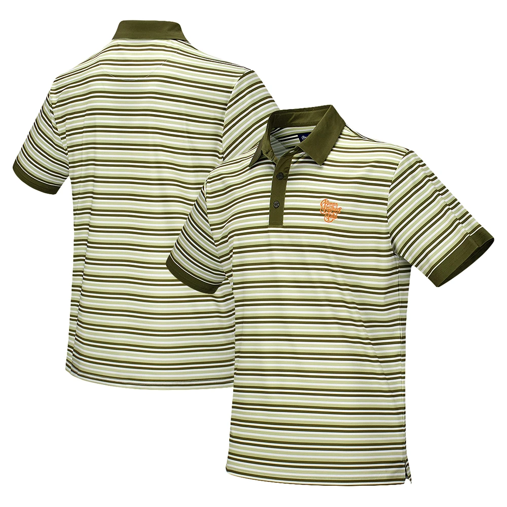 Men's Green The Allman Brothers Band Striped Polo