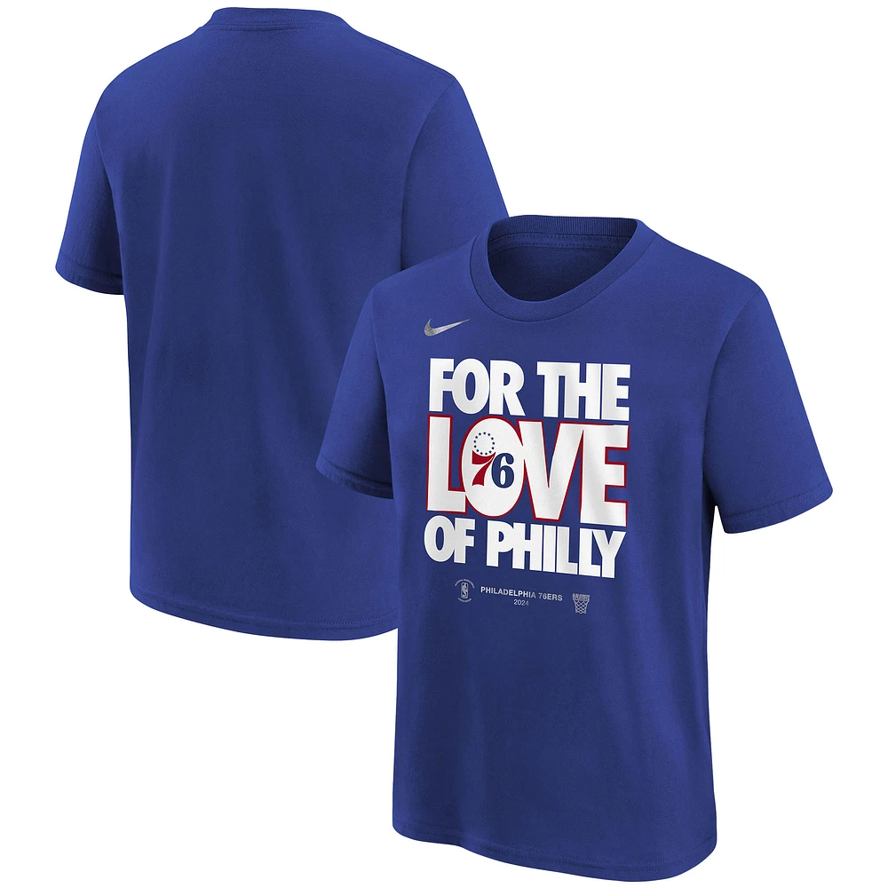 Unisex Nike Blue Philadelphia 76ers 2024 NBA Playoffs Mantra T-Shirt