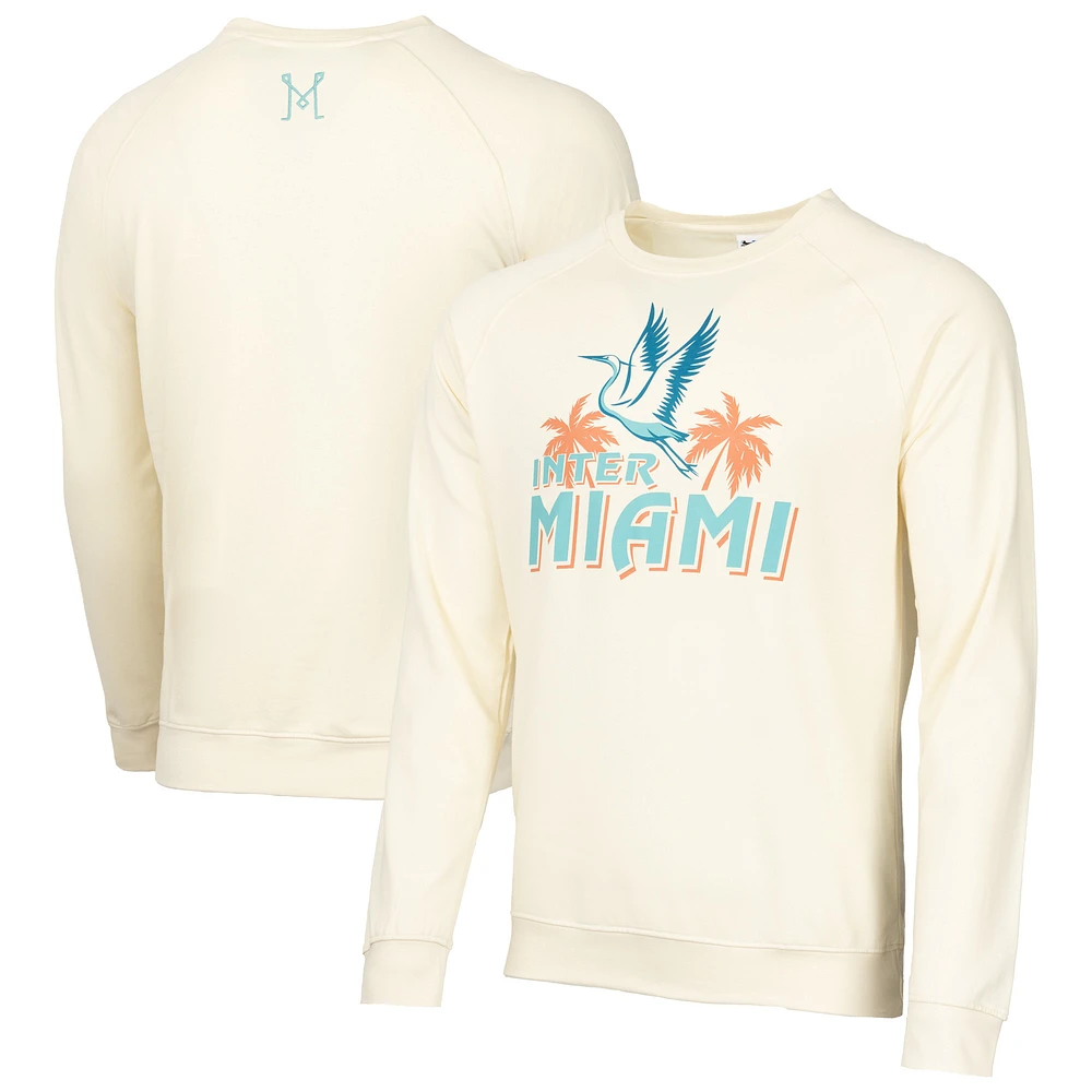 Men's Cream Inter Miami CF Heron Lightweight Pullover Sweatshirt