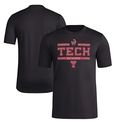Men's Mahomes Black Texas Tech Red Raiders Strategy Pre-Game T-Shirt