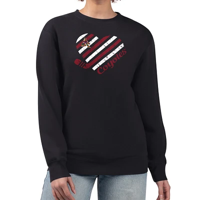 Women's G-III 4Her by Carl Banks Arizona Coyotes Heart Graphic Pullover Sweatshirt