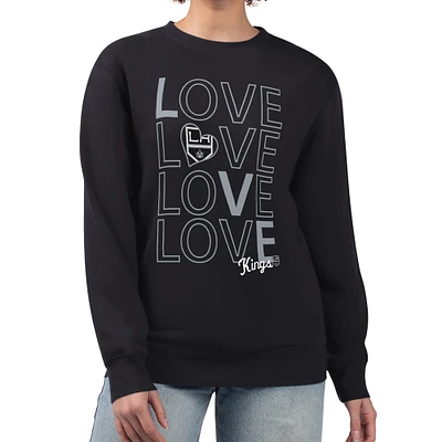 Women's G-III 4Her by Carl Banks Los Angeles Kings Lots Of Love Team Logo Graphic Pullover Sweatshirt