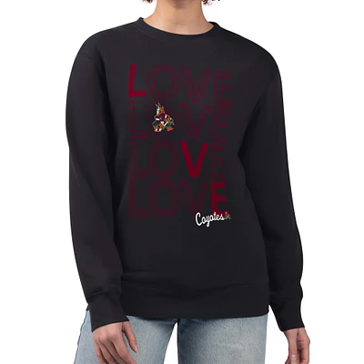 Women's G-III 4Her by Carl Banks Arizona Coyotes Lots Of Love Team Logo Graphic Pullover Sweatshirt