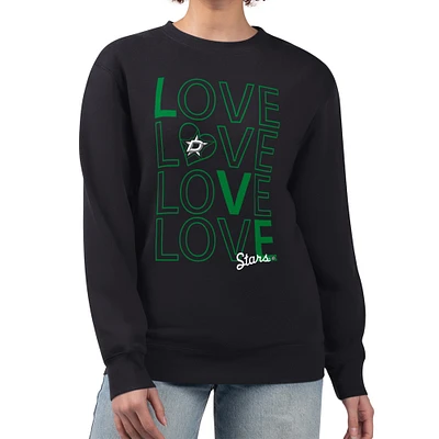 Women's G-III 4Her by Carl Banks Dallas Stars Lots Of Love Team Logo Graphic Pullover Sweatshirt