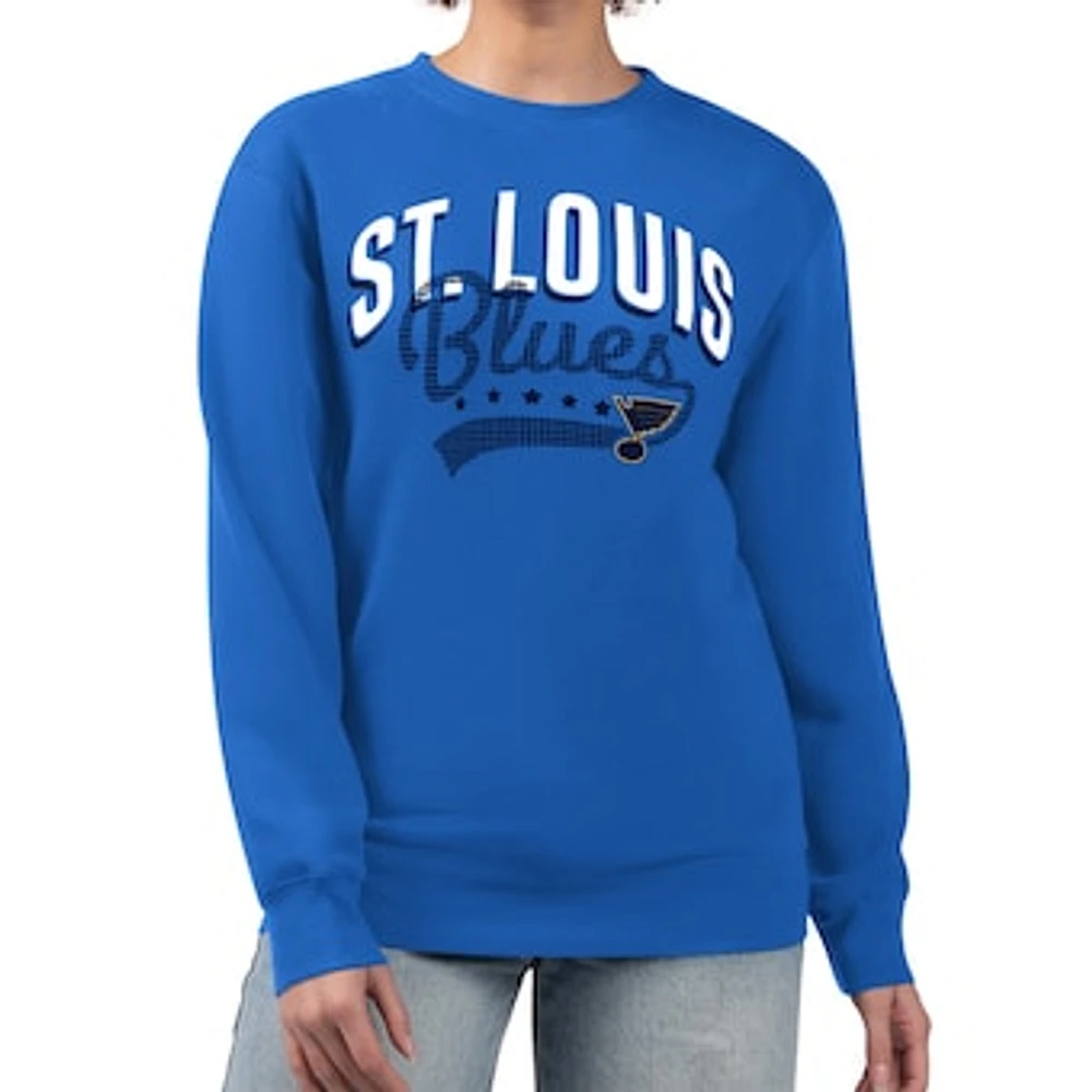 Women's G-III 4Her by Carl Banks St. Louis Blues Filigree Team Graphic Fleece Pullover Sweatshirt