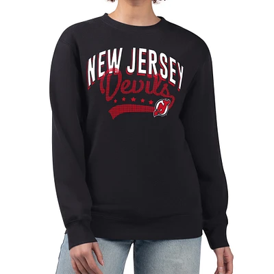Women's G-III 4Her by Carl Banks New Jersey Devils Filigree Team Graphic Fleece Pullover Sweatshirt