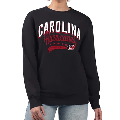 Women's G-III 4Her by Carl Banks Carolina Hurricanes Filigree Team Graphic Fleece Pullover Sweatshirt