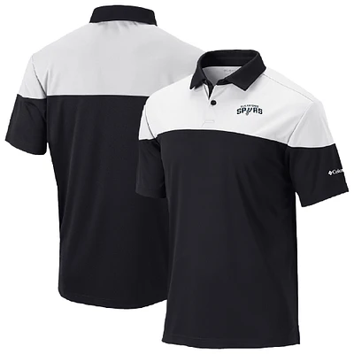 Men's Columbia Black San Antonio Spurs Omni-Wick Best Ball Polo