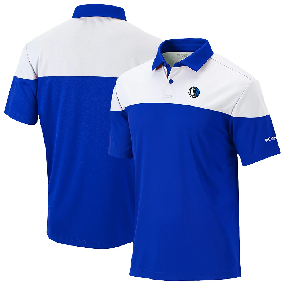 Men's Columbia Blue Dallas Mavericks Omni-Wick Best Ball Polo
