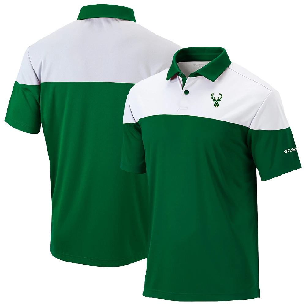 Men's Columbia Green Milwaukee Bucks Omni-Wick Best Ball Polo
