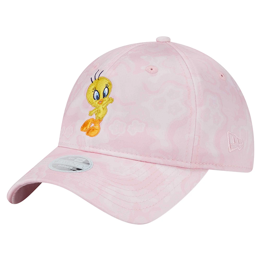 Women's New Era Light Pink Looney Tunes 9TWENTY Tweety Bird Adjustable Hat
