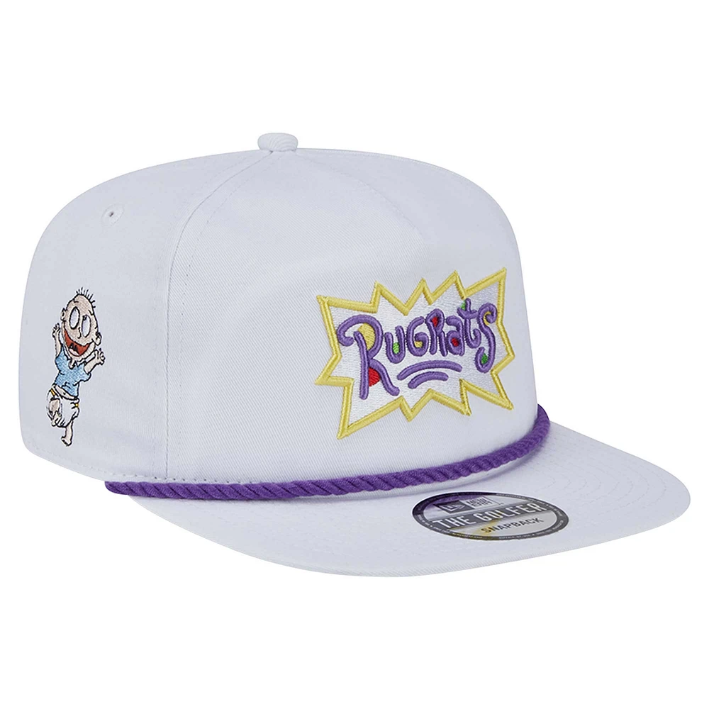 Men's New Era White Rugrats Golfer Snapback Hat