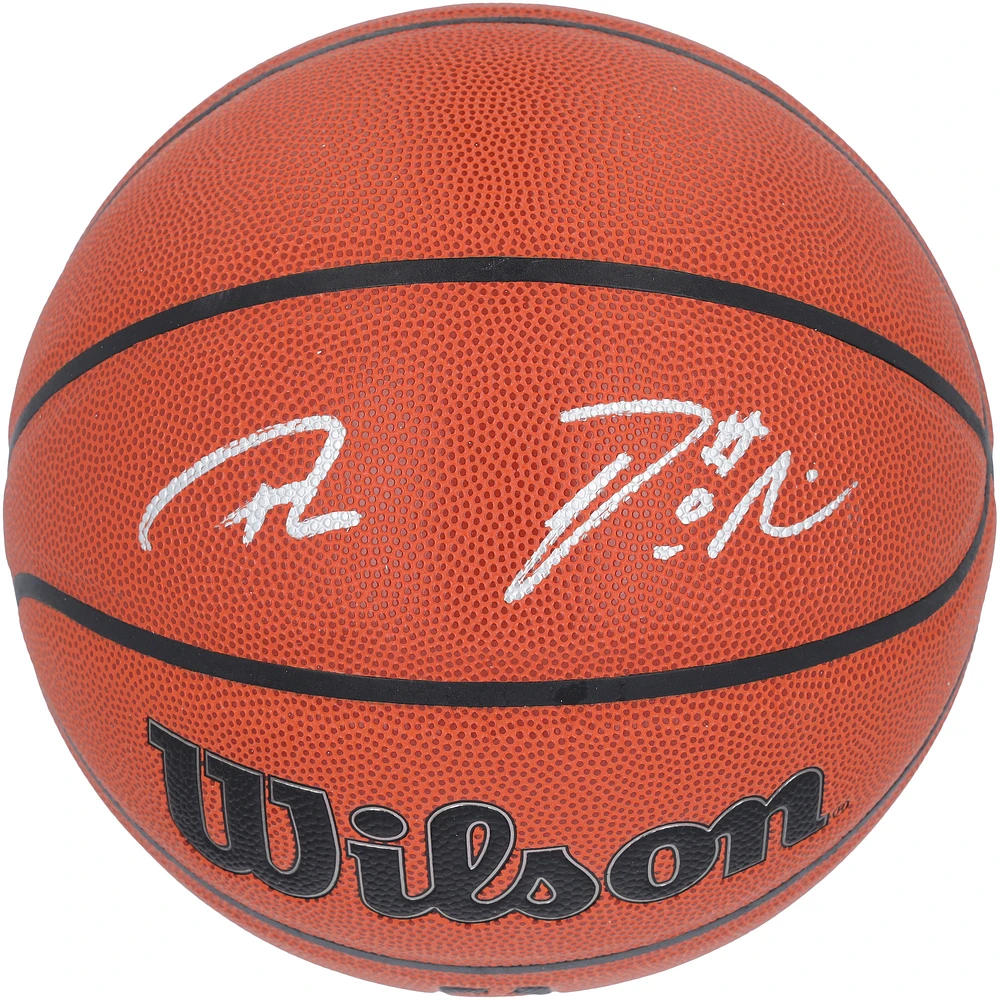 Giannis Antetokounmpo & Damian Lillard Milwaukee Bucks Autographed Wilson Authentic Series Indoor/Outdoor Basketball