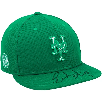 Brandon Nimmo New York Mets Autographed Player-Worn Green Cap from the 2023 MLB Season