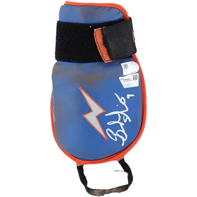 Brandon Nimmo New York Mets Autographed Game-Used Blue Bruce Bolt Hand Guard from the 2023 MLB Season