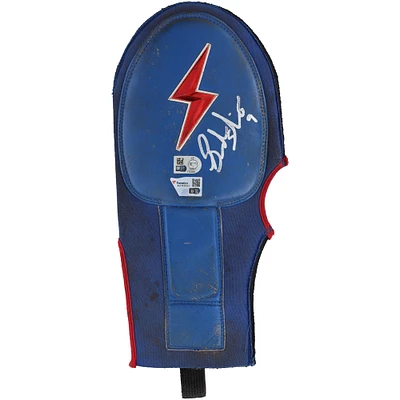 Brandon Nimmo New York Mets Autographed Game-Used Blue Bruce Bolt Hand Pad from the 2023 MLB Season