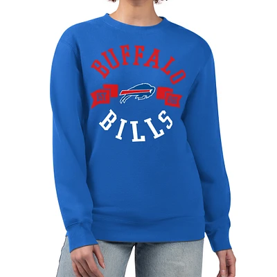 Women's G-III 4Her by Carl Banks Royal Buffalo Bills Large Team Graphic Fleece Pullover Sweatshirt