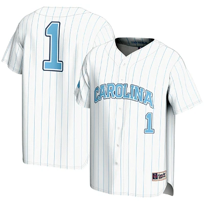 Youth GameDay Greats #1 White North Carolina Tar Heels Lightweight Baseball Fashion Jersey