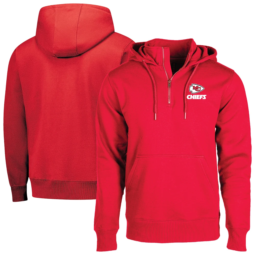 Unisex Dunbrooke Red Kansas City Chiefs Defender Quarter-Zip Hoodie