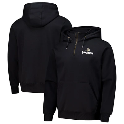 Unisex Dunbrooke Black Minnesota Vikings Defender Quarter-Zip Hoodie