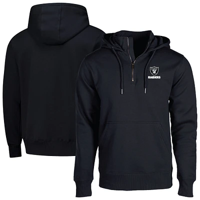 Unisex Dunbrooke Black Las Vegas Raiders Defender Quarter-Zip Hoodie