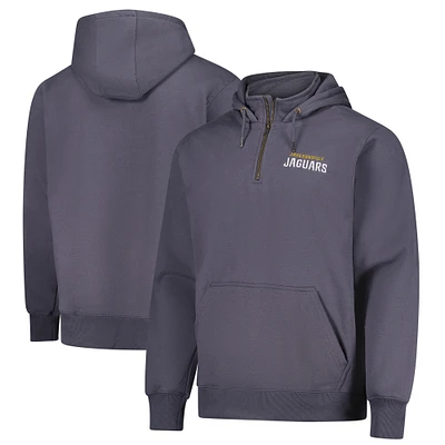 Unisex Dunbrooke Graphite Jacksonville Jaguars Defender Quarter-Zip Hoodie