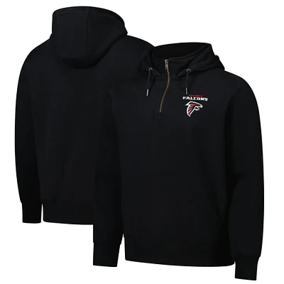 Unisex Dunbrooke Black Atlanta Falcons Defender Quarter-Zip Hoodie