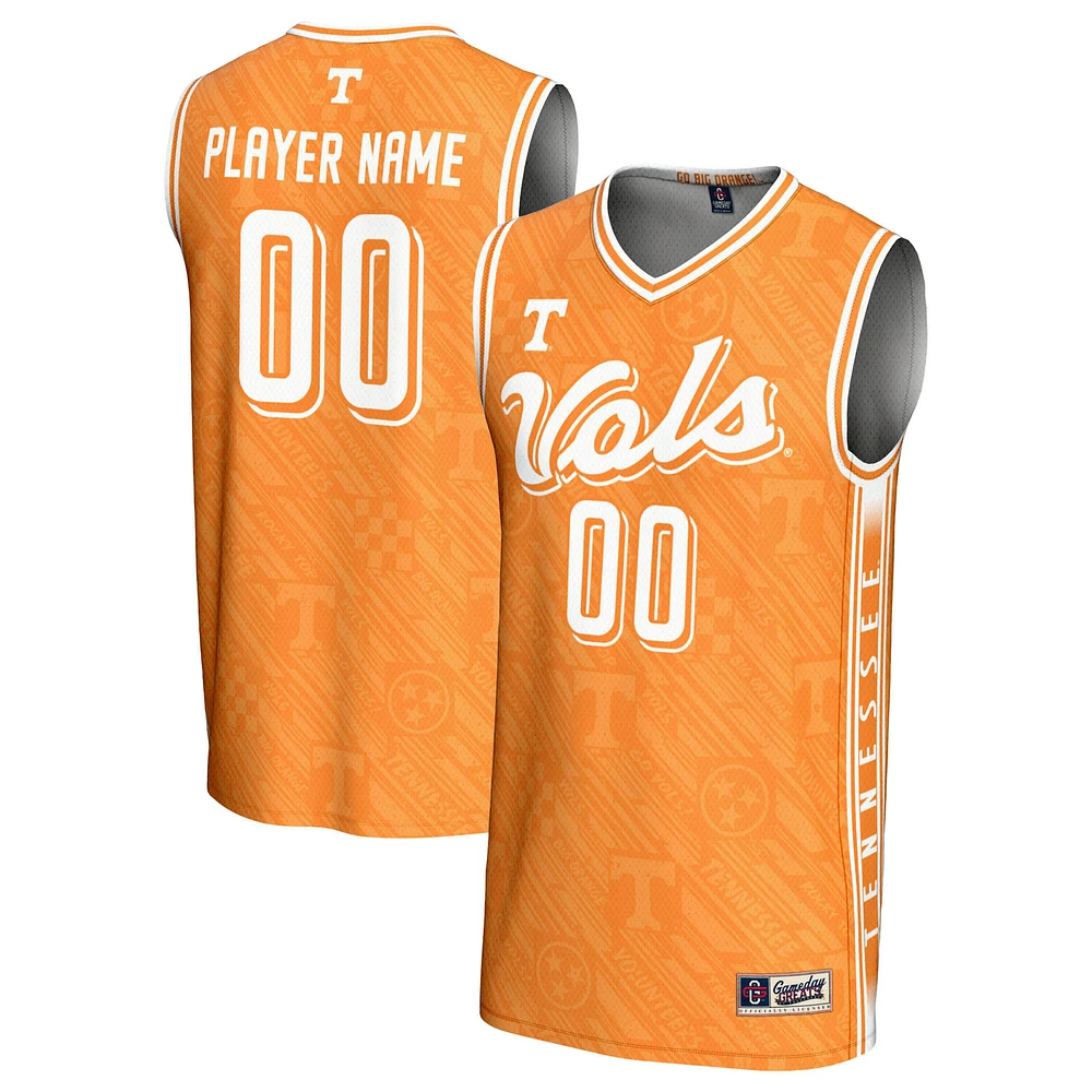 Youth GameDay Greats Tennessee Orange Volunteers NIL Pick-A-Player Men's Basketball Highlight Print Lightweight Jersey
