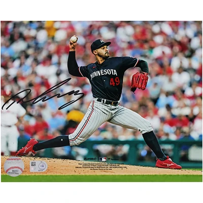 Pablo Lopez Minnesota Twins Autographed 8" x 10" Pitching Photograph