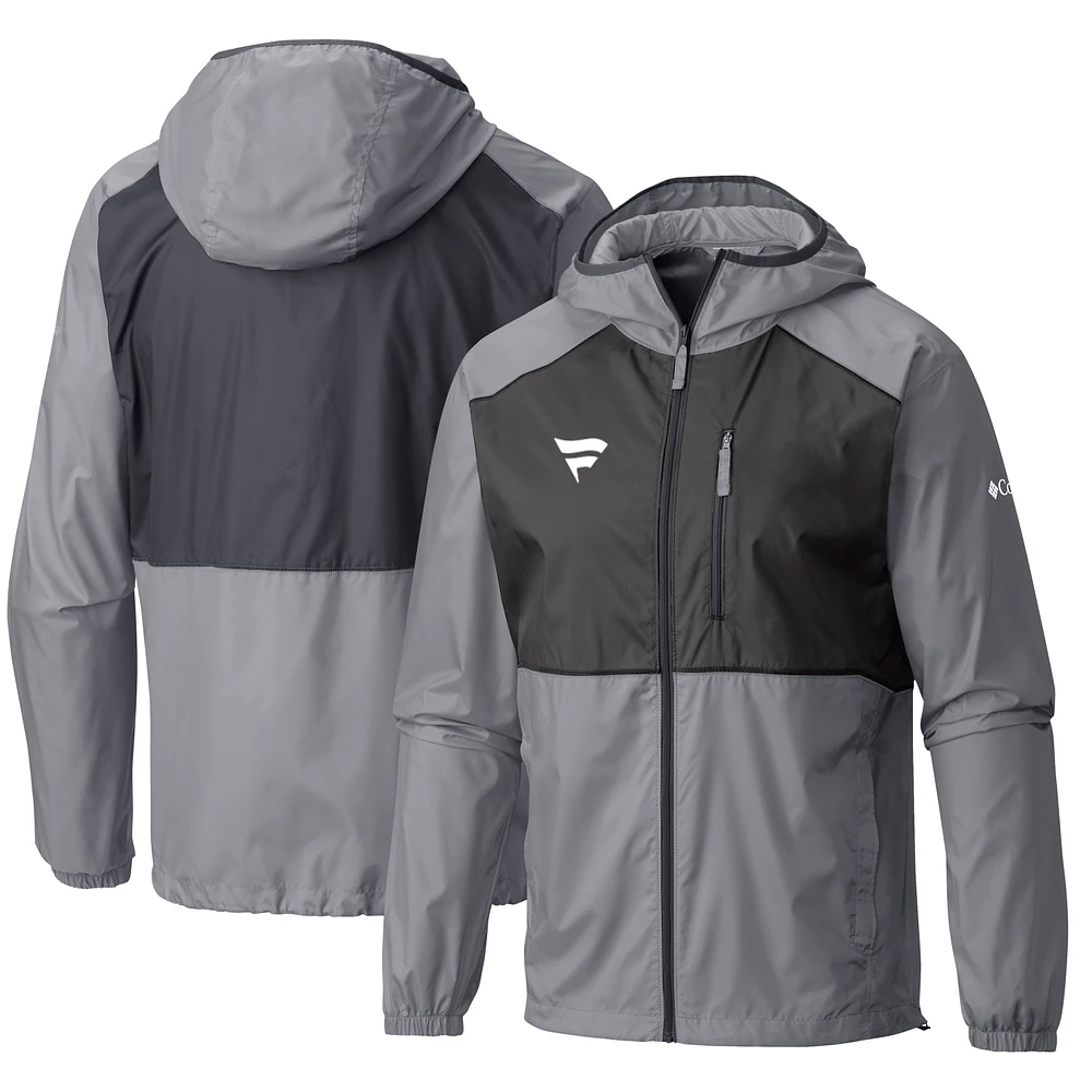 Men's Columbia Gray Fanatics Flash Forward Hoodie Full-Zip Windbreaker Jacket
