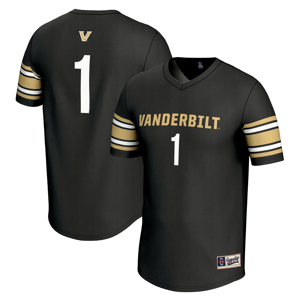 Youth GameDay Greats #1 Black Vanderbilt Commodores Lightweight Lacrosse Jersey