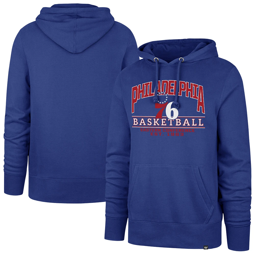 Unisex '47 Royal Philadelphia 76ers Good Call Headline Pullover Hoodie
