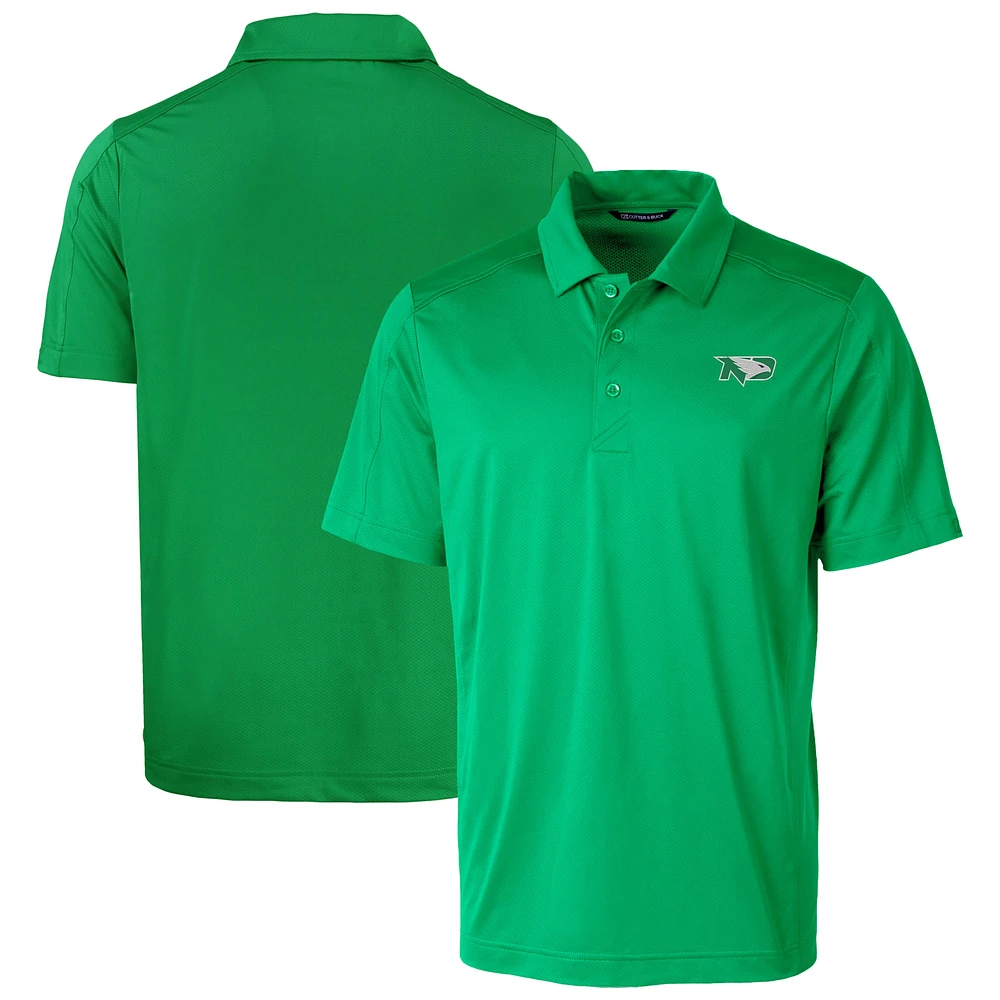 Men's Cutter & Buck Kelly Green North Dakota Prospect Textured Stretch Polo