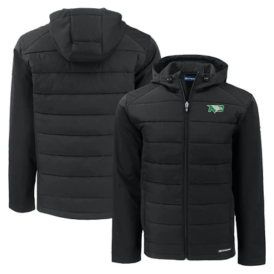 Men's Cutter & Buck North Dakota Evoke Hybrid Eco Softshell Recycled Full-Zip Hooded Jacket