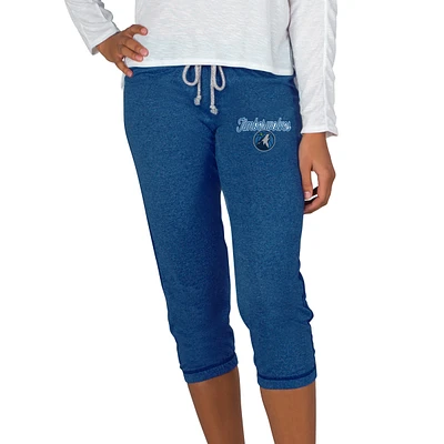 Women's Concepts Sport Navy Minnesota Timberwolves Quest Knit Capri Pants