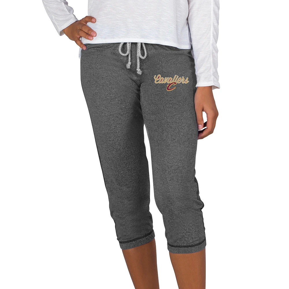 Women's Concepts Sport Charcoal Cleveland Cavaliers Quest Knit Capri Pants