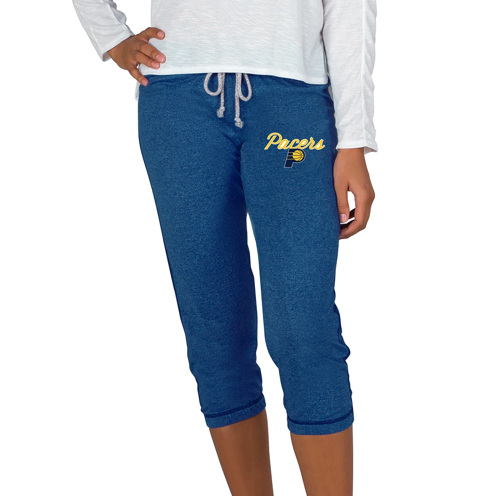 Women's Concepts Sport Navy Indiana Pacers Quest Knit Capri Pants