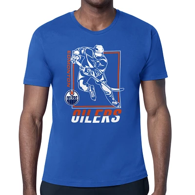Men's Starter Royal Edmonton Oilers Player Grid T-Shirt