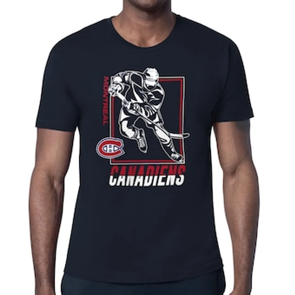 Men's Starter Navy Montreal Canadiens Player Grid T-Shirt