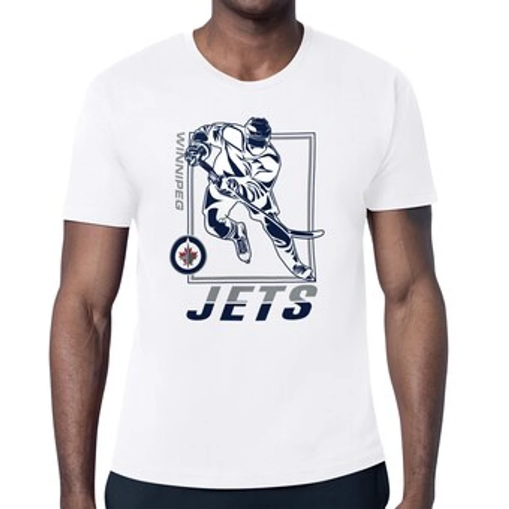 Men's Starter White Winnipeg Jets Player Grid T-Shirt